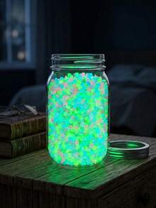 5000/999颗夜光树脂鹅卵石，适用于花园、盆栽植物和水族箱装饰。树脂材质，适用于园艺、婚礼、派对、节日和水族箱活动。是户外景观美化、陶瓷和多色可重复使用园艺装饰的理想之选。 - A - 查看 4