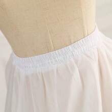 Enagua de 3 aros con ballenas de acero, estilo Lolita Carmen para vestido de novia, forro de vestido de novia, utilería para fotografía (ajustable) - Multicolor - Ver 7