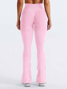 Mini Flare Leggings Womens Workout Butt Lifting Legging Hidden Scrunch Seamless 30" Lilliean Yoga Pants Women Pants  Flare Leggings Joggers For Women Black Pants  Flare Leggings Womens - Pink - View 5