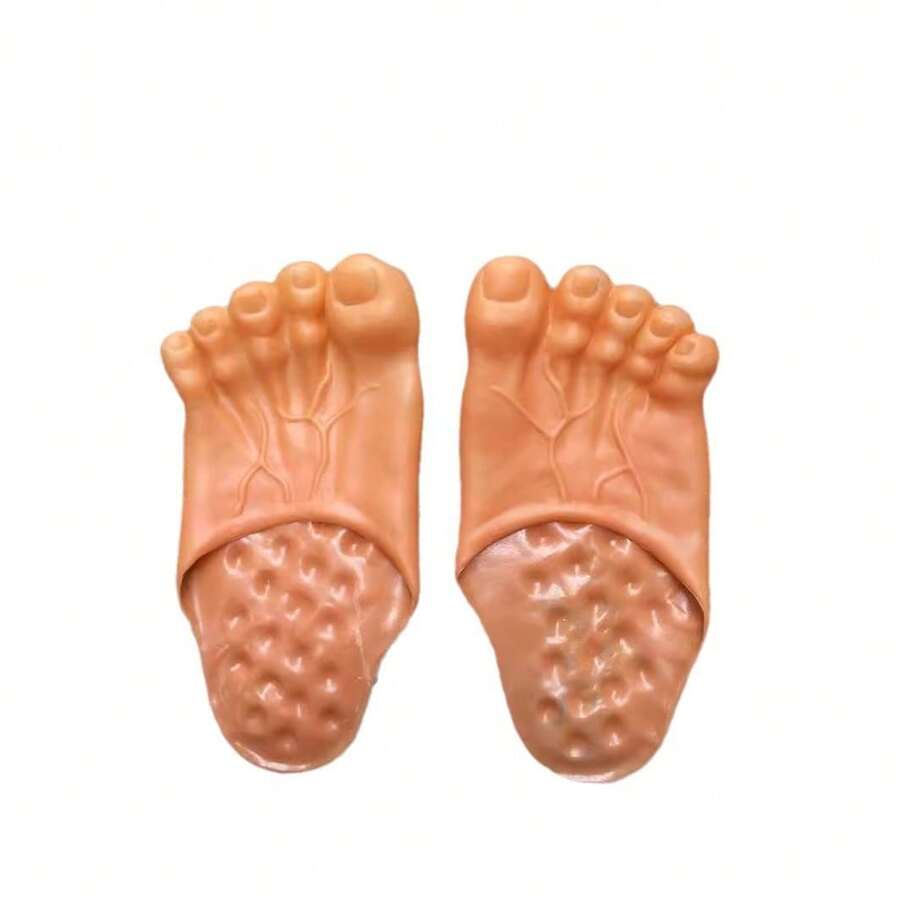 Monster Feet Novelty Slippers, Halloween Cosplay Party Costume Shoes - Green - View 1