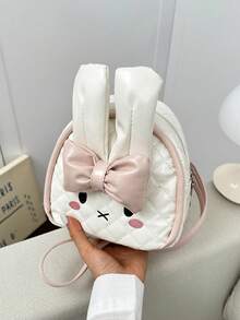 Nueva llegada Mochila de diseño lindo de conejo, adecuada para ir al trabajo y viajar - Blanco - Ver 9