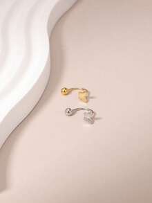 Aquaera 1pc 18K Gold Plated Butterfly Nose Ring, Lightweight Hypoallergenic Silver Nose/Ear Pendant Hoop, Gold Lip Ring, Silver Nose Ring, 316L Stainless Steel Lip/Ear Cuff For Women - Butterfly - View 7