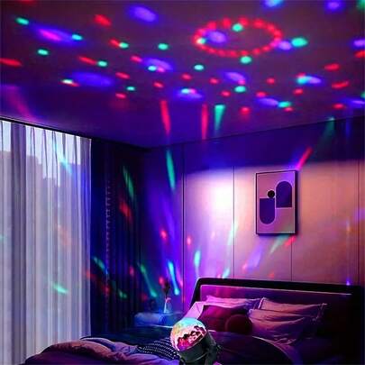 USB Colorful Disco Ball Light: Tripod Magic Ball Projector Light, Suitable For Holiday Decoration - Fit For Birthday Party, Christmas, New Year, New Year's Day And Valentine's Day (With Remote Control)