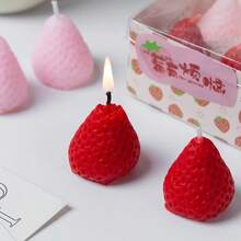 9/6pcs Strawberry Scented Candles, Suitable For Photography Props, Indoor Fragrance Decor And Holiday Gifts, Help Relieve Stress And Relax, Applicable For Bathing, Yoga And Holiday Gifts, Christmas Decor, Christmas Gifts, Room Decor, Birthday, Graduation - Multiple Styles - View 6