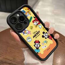 Disney Mickey & Minnie Couple Phone Case, for iPhone17promax,17pro, 16, 15, 14plus, 13, 12, 11promax, xsmax, xr, Fun Mickey Family - 黑色 - 查看 1