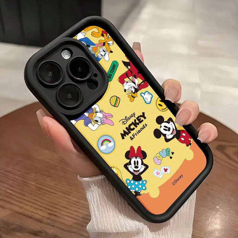 Disney Mickey & Minnie Couple Phone Case, for iPhone17promax,17pro, 16, 15, 14plus, 13, 12, 11promax, xsmax, xr, Fun Mickey Family - 黑色 - 查看 1