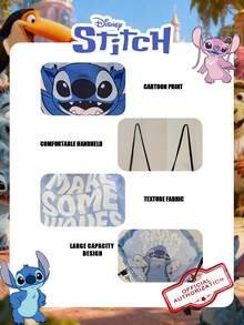 1 Ba lô dây rút in hình Stitch/Thiên thần của Disney, chất liệu nylon nhẹ, thích hợp cho thể thao, du lịch, tập thể dục, phụ kiện thời trang, dành cho nữ/bé gái/thanh thiếu niên/người trẻ tuổi, dùng cho trường học, thể thao, du lịch, sử dụng hàng ngày. - Nhiều màu - Xem 12