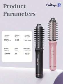 Portable Wireless Hair Straightener Brush, Fast Heating, Constant Temperature Anti-Scald Design, USB Charging, Exquisite And Lightweight, Suitable For Home And Travel, Perfect Gift For Ladies, Professional Styling Tool, One-Time Straight And Wavy Styling, 3 Temperature Settings, Tangle-Free Curling At Any Temperature, Anti-Scald Design, Compact And Portable, Suitable For Home, Hair Salon, Travel, Unique Holiday Gift - Multicolor - View 4