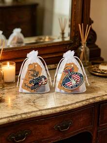 3pcs/Set Independence Day Party Favors & Souvenirs - 250pcs Commemorative Keychains, Ideal For Independence Day Themed Parties - A - View 2