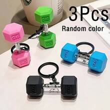 1pc Mini Barbell Keychain, Silicone Gym Keyring, Sports Theme, PVC Material, With Ideal For Party Favors, Christmas Gifts, Car Keys & Backpack Accessories For Fitness Enthusiasts - Multicolor - View 13