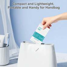 60 miếng bọc bồn cầu giấy dài, chống thấm nước, dùng một lần, thích hợp cho khách sạn, nơi công cộng, du lịch, khu vui chơi giải trí và sử dụng tại nhà. - Màu xanh lam - Xem 8