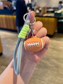 1pc Sports Ball Series Keychain, Basketball Soccer Backpack Pendant Accessory (Random Style) - Multicolor - View 6