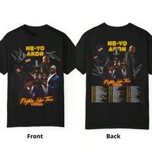 Ne Yo Akon Shirt, Nights Like This Tour 2026 Tee, Vintage RnB Concert Shirt, 2000s Throwback Music Shirt, Hip Hop Rap Merch, Unisex Tee,Cosplay - Main Color Of the Picture - View 1