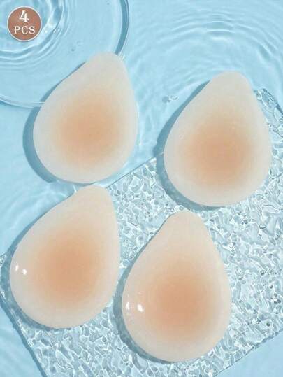 1 par de almohadillas de sujetador invisible de silicona, perfectas para bikini, trajes de baño, atuendos de vacaciones en la playa, cómodas y reutilizables de 3 a 4 veces