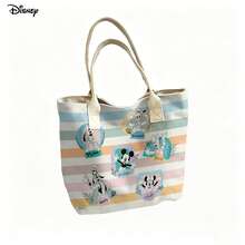 Túi xách tay và đeo vai đựng laptop hình chuột Mickey và những người bạn của Disney, túi đeo vai in hình sọc dễ thương với các nhân vật hoạt hình, thích hợp sử dụng hàng ngày. - màu đen - Xem 5