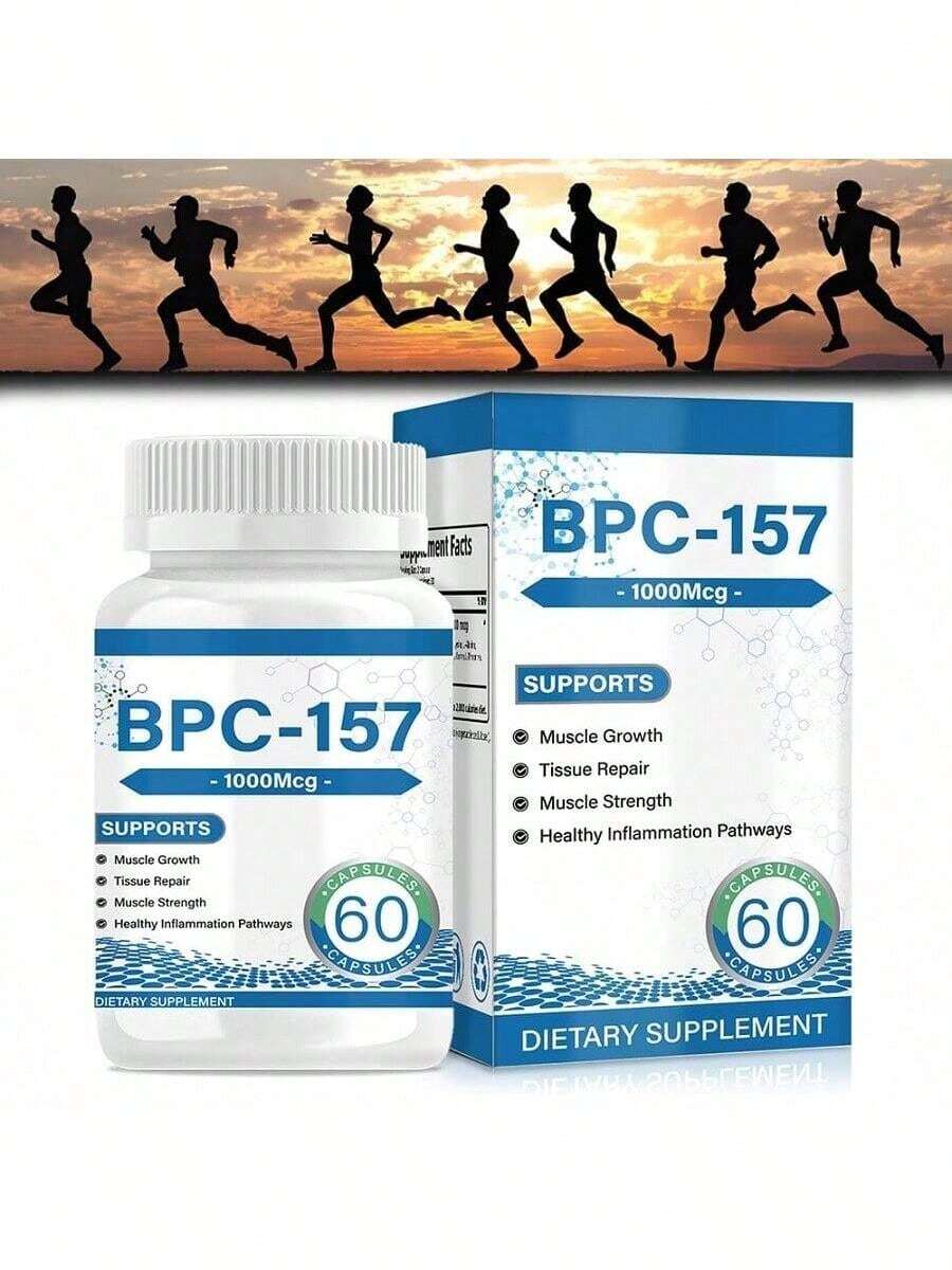 BPC 157 Peptide Capsules 1000Mcg, Supports Muscle Growth, Tissue Repair, Strength, 60 Count - Unflavored - View 1