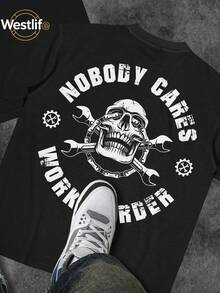 Men's Graphic T-Shirt Dirty Hands Clean ❤️Money Daily Wear 100% Cotton Unisex Gift Idea For Him Her  Streetwear Fashion Top - 黑色5 - 查看 2