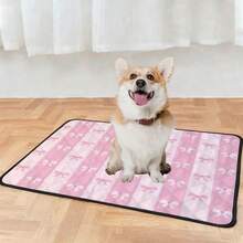 1 buah Alas Hewan Peliharaan Motif Pita Bergaris, Alas Tempat Tidur Anjing, Bantal Hewan Peliharaan Kartun Lucu, Alas Istirahat Hewan Peliharaan yang Dapat Dicuci, Cocok untuk Semua Musim - MultiWarna - View 5