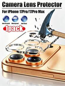 Navigator 1pc Tempered Glass Camera Lens Protector, High Hardness Anti-Scratch, Anti-Collision, Anti-Fingerprint, Full Coverage Protection, Perfect Fit For IPhone11/12/13/14/15/16/16 Plus/16 Pro/16 Pro Max/17 Pro/Pro Max Series - Clear - View 22