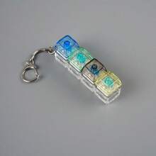 1pc Mechanical Keyboard Replacement Keycap | Keycap Collector's Item, Modern Style Keychain Pendant, 2-In-1 Men's Keychain, Adult Gift, New Year Gift, Suitable As Backpack Pendant - Color - View 4