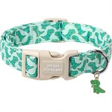 Collar para perro con diseño de dinosaurio, estilo único, collar de verano para perro, cómodo collar de algodón para cachorros con hebilla ajustable, adecuado para perros pequeños, medianos y grandes: .com.mx: Artículos para mascotas - Donut CC - Ver 1