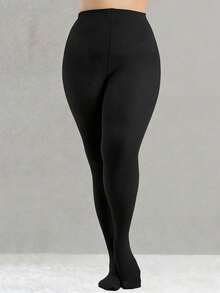 1 Pair Solid Color High Waist Tights Suitable For Matching With Dresses - Multicolor - View 6