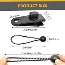 LUYADIN Tarp Clips Heavy Duty Lock Grip, 20 Pack Tarp Clamps Bungee Cord Clip, Fit For Tent Awnings Caravan Canopies Car Cover Swimming Pool Cover Fasteners Clips - Màu A - Xem 2