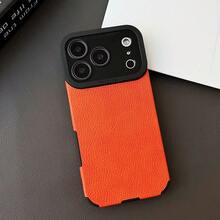 高品质PU软硅胶手机壳，防摔、防汗、防指纹、耐磨、不褪色，兼容 17 Pro Max/17 Pro/17 Air/17/16 Pro Max/16 Plus/16/15 Pro Max/15 Pro/15/14 Pro Max/14 Pro/14/13/12/11 - 橘色 - 查看 2