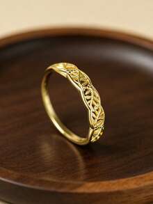 Nhẫn bạc 925 đính đá Cubic Zirconia hình vương miện, thiết kế dây leo rỗng, trang sức công chúa sang trọng dành cho nữ. - Bạc - Xem 4