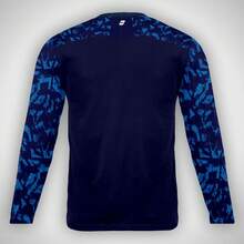 Men's Regular Length T-Shirt, Boat Neck, Sleeves With Exclusive Blue Print, Non-Stretch Fabric, Ideal For Physical Activities. - 傑克 - 查看 3