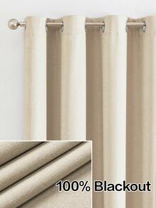 1 pieza/2 piezas Cortinas opacas tipo lino, disponibles en múltiples tamaños para dormitorio, sala de estar, sala de cine en casa, comedor, con paneles de cortina con sujetador - Marrón Chocolate - Ver 18