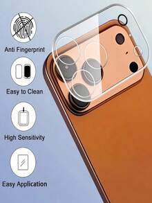 Navigator 1pc Tempered Glass Camera Lens Protector, High Hardness Anti-Scratch, Anti-Collision, Anti-Fingerprint, Full Coverage Protection, Perfect Fit For IPhone11/12/13/14/15/16/16 Plus/16 Pro/16 Pro Max/17 Pro/Pro Max Series - Clear - View 5