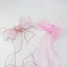 1 Roll, 2.36 Inch X 180 Inch White Sheer Organza Ribbon With Wire, Transparent Mesh Satin Ribbon, Sheer Chiffon Narrow Ribbon, Suitable For Sewing, Gift Wrapping, Crafts, Wedding Bouquets, Invitations, Decorations - View 5