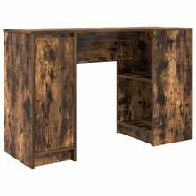 vidaXL Bureau chêne fumé 120x42x76 cm bois d'ingénierie - Tabac - Voir 2