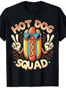 Hot Dog Squad Team T-Shirt - Black - View 1
