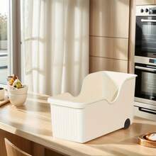 Kitchen Cabinet Storage Box With Pulleys, Pot Lid Organizer, Sundry Storage Basket, Cabinet Storage Container - Multicolor - View 5