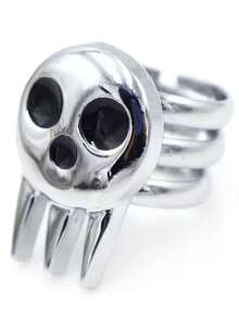 1. Anime Soul Eater Death Ring Skull Ring Two-Dimensional - Bạc - Xem 1