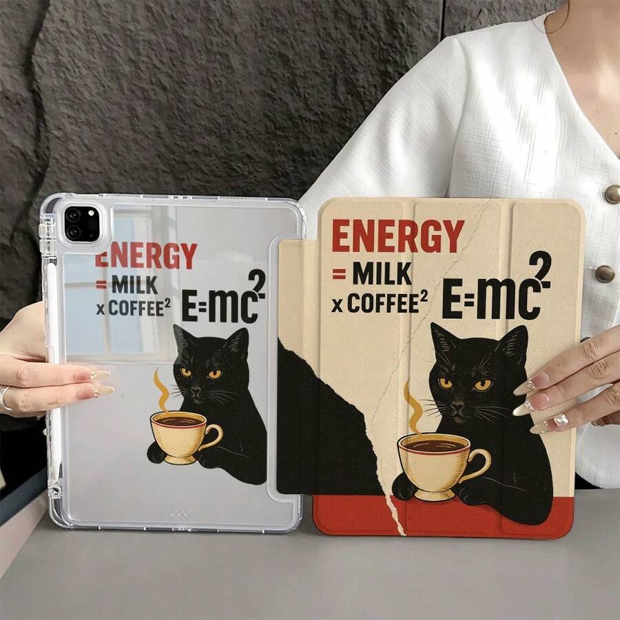 1个黑色猫咪图案平板电脑保护套,带笔槽,兼容iPad 10.9/10.2/Air第五代/Pro11/第十代/9.7/Air 2/(第七代)/(第八代)/Air 4/5/Pro 11/第十代10.9英寸(2022款)智能保护套/Air 13(M3 2025)/Air 11(M3 2025)/Air 11(M3 2025)/11(A16 2025),支持自动休眠/唤醒功能,兼容Galaxy Tab S10+/S9/A9,兼容小米5/5PR/6/6PRO/7/7PRO,兼容华为MatePad,兼容荣耀平板 - 彩色 - 查看 1