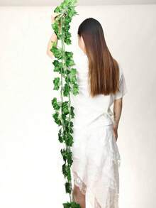 2m künstliche grüne Efeuranken Deko, Heim- und Gartendekoration, DIY Kranz für Hochzeiten und Partys, Schlafzimmerdekoration, Künstliche Pflanzen, Herbstdekoration, Zimmer, Schreibtisch, Gartendekoration, Weihnachtsgeschenk - Verschiedenfarbig - Übersicht 5