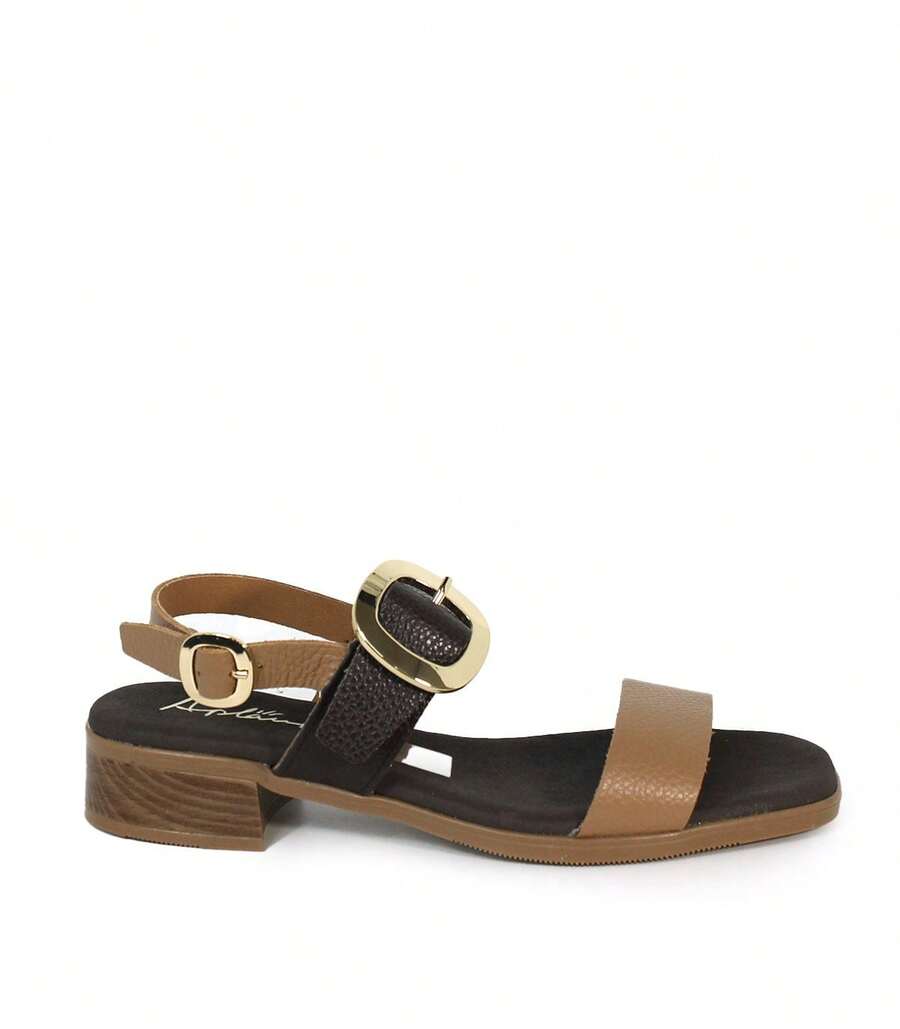 Women Heeled Sandals - Brown - View 1