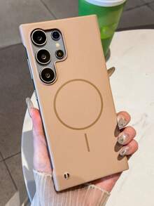Galaxy S26 Ultra S25 Ultra S24 S23 Ultra S22 Ultra 無框磁吸手機殼，超薄 PC 保護殼 - 粉色 - 查看 3