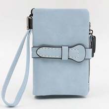 MIYIN Fashion Minimalist Hasp Women's Wallet Quilted Detail Small Wallet With Multiple Card Slots ID Window Modern Business Zipper Coin Purse Large Capacity Bifold Business Casual Women Wallet Purse Wallet Wristlet Wallet Gifts Women/ Girl /Ladies/ Friends/ Student, Birthday Gifts Teacher Gifts Anniversary - 彩色 - 查看 25