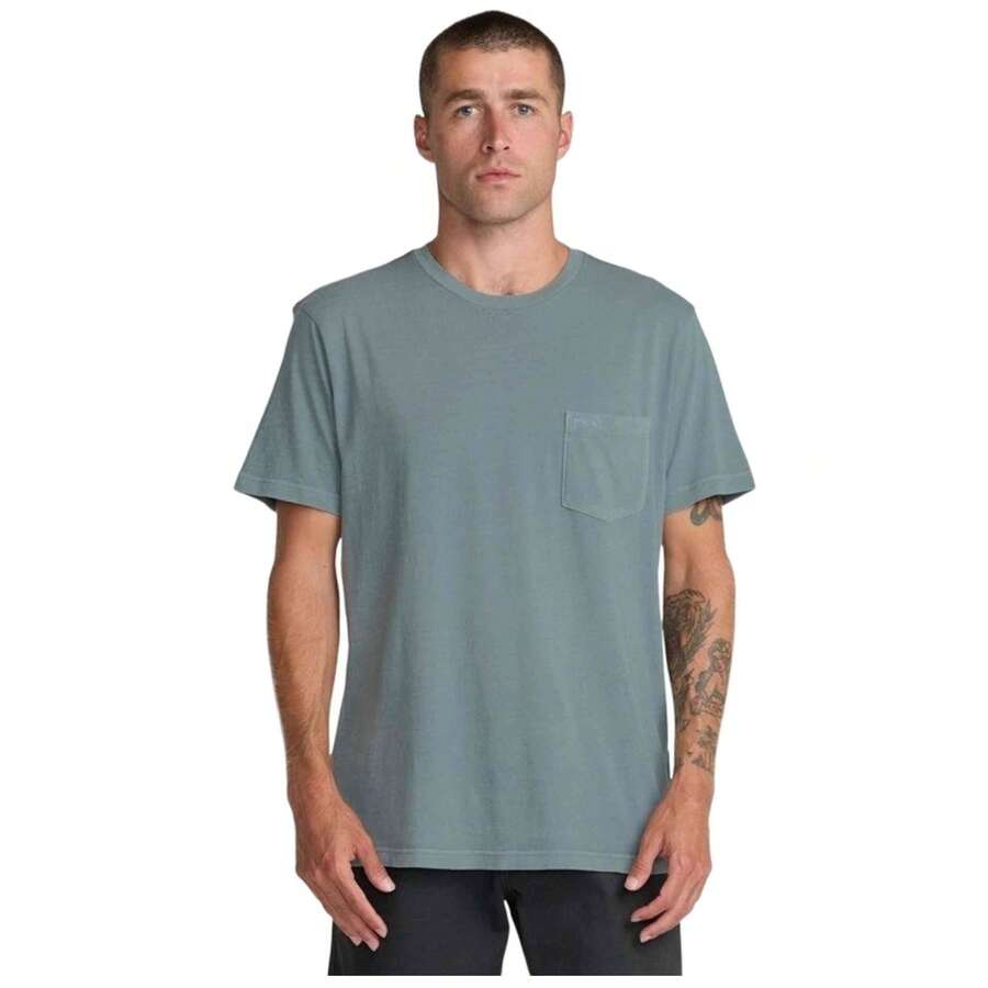 RVCA T-Shirt M437VRPT-LED For Man In Color Green - Green - View 1
