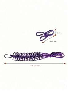 Portable Travel Clothesline With 12 Clips Camping Clothesline Retractable Clothing Line For Men And Women Travel Essentials Dorm EssentialsTravel Accessories Travel Must Haves Holiday School Accessories Supplies Stuff Back To School Supplies - Multicolor - View 12