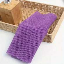 1pc Exfoliating African Net Bath Sponge Bath Towel Nylon Bath Towel Bath Towel For Daily Skin Smoothing And Scrubbing - Purple - View 1