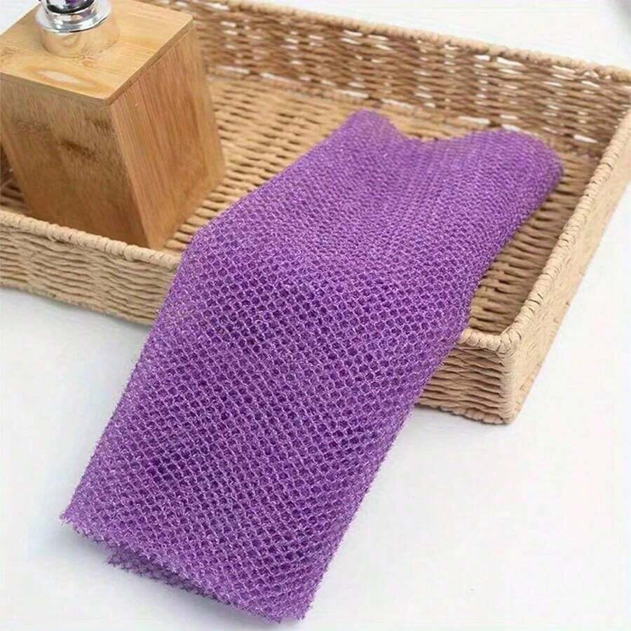 1pc Exfoliating African Net Bath Sponge Bath Towel Nylon Bath Towel Bath Towel For Daily Skin Smoothing And Scrubbing - Purple - View 1