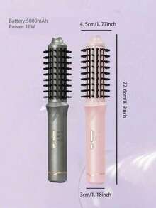 Portable Wireless Hair Straightener Brush, Fast Heating, Constant Temperature Anti-Scald Design, USB Charging, Exquisite And Lightweight, Suitable For Home And Travel, Perfect Gift For Ladies, Professional Styling Tool, One-Time Straight And Wavy Styling, 3 Temperature Settings, Tangle-Free Curling At Any Temperature, Anti-Scald Design, Compact And Portable, Suitable For Home, Hair Salon, Travel, Unique Holiday Gift - Multicolor - View 3