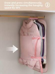 1pc New Compressed Storage Board, Garment Dust Cover, Wardrobe Organization, Suitable For Fabric And Down Jacket Storage Bag - Multicolor - View 2