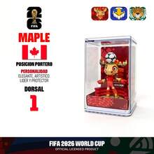 FIFA [Chính thức được ủy quyền] Bộ sưu tập tượng linh vật World Cup 2026 (Cây phong Canada, Zayu Mexico, Clutch Mỹ, cao 6cm/2.36inch, 3 chiếc/bộ) Đồ chơi búp bê bóng đá sưu tầm, quà lưu niệm cho người hâm mộ 6QCA - Hình 26FWC-Mscot (6QCA) - Xem 9