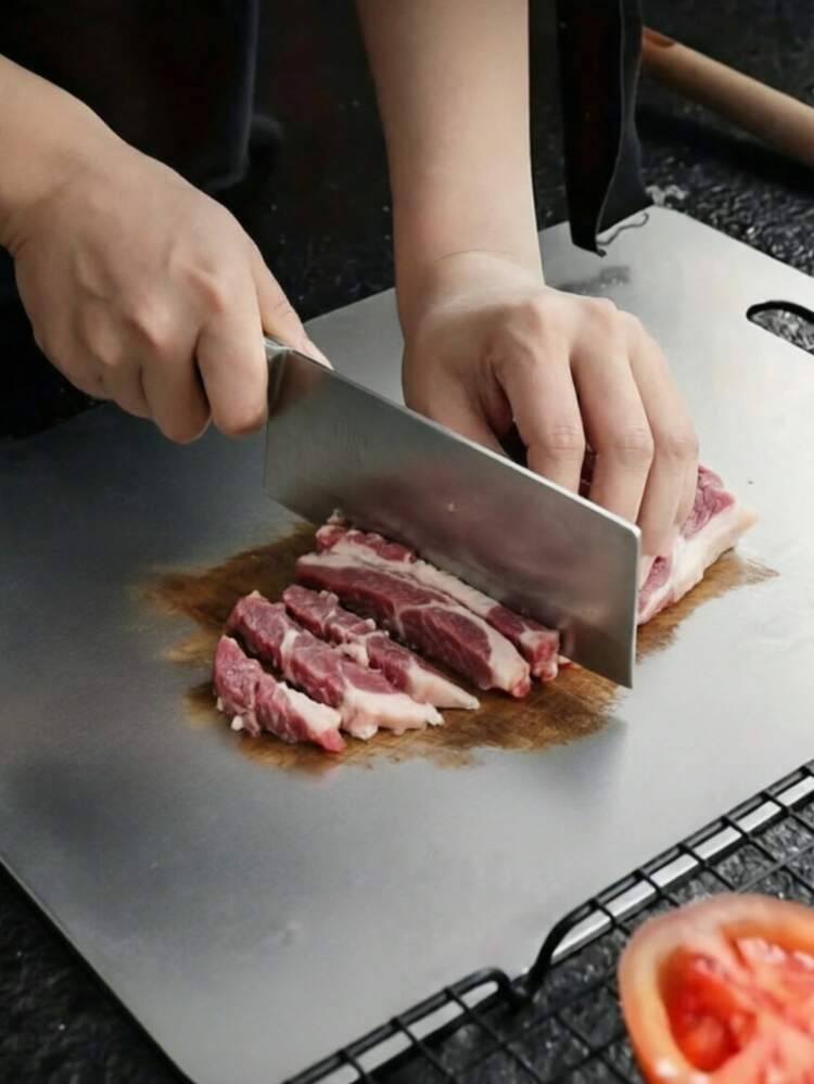 3件套/1件不锈钢钛合金砧板，厨房切菜板，适用于肉类、水果和蔬菜，家居装饰 - 查看 1